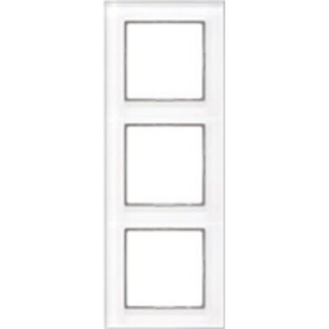 Jung Cadre en verre 3 voies, A CREATION, blanc alpin, montage vertical et horizontal AC 583 GL WW (1/2)
