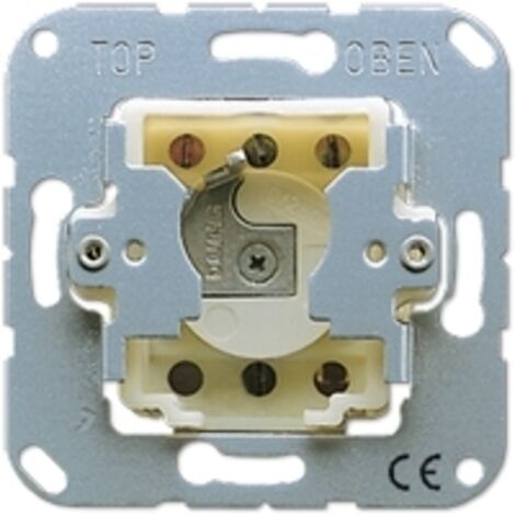 Jung Interrupteur à clé pour store (insert) avec protection contre le démontage, inverseur, 2 pôles (2 entraînements), 10 A 250 V , UP 104.28 (1/2)