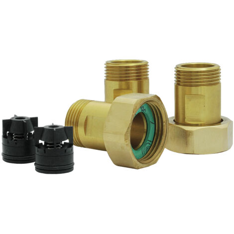 ESBE Kit de raccordement KTD312 jeu de 3, pour VTA MF G1"-R3/4" incl. 2x Clapet anti-retour, 36552400 (1/2)