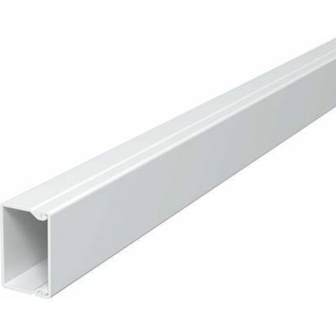 OBO Bettermann Goulotte murale et de plafond avec perforation de fond 40x40x2000 Polychlorure de vinyle blanc pur RAL 9010, 6191126 (1/2)