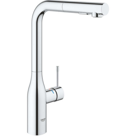 GROHE Mitigeur évier Essence 30504 douchette extractible chromé, 30504000 (1/2)