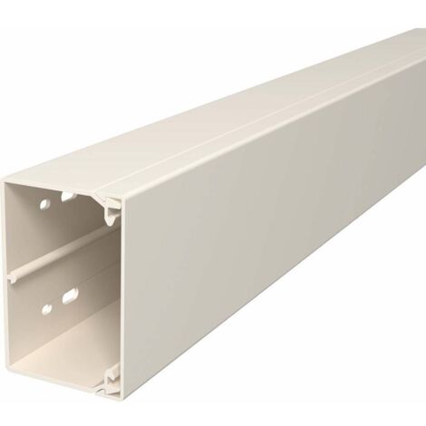 OBO Bettermann Wand- und Deckenkanal mit Bodenlochung 60x90x2000 Polyvinylchlorid cremeweiß RAL 9001, 24 Meter, 6021913