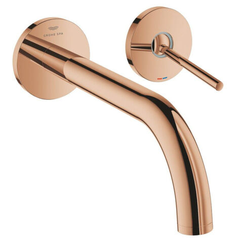 GROHE Mitigeur lavabo 2 trous mural Atrio 29406 FMS projection 221mm warm sunset, 29406DA0 (1/2)