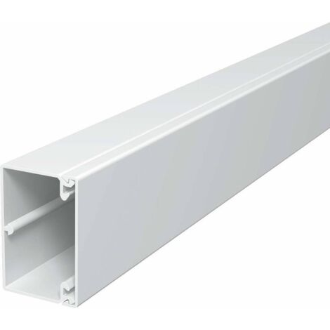OBO Bettermann Wand- und Deckenkanal halogenfrei 40x60x2000 Polycarbonat/Acrylnitril-Butadien-Styrol reinweiß RA..., 2 Meter, 6175410