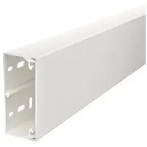 OBO Bettermann Goulotte murale et de plafond avec perforation de fond 40x90x2000 Polychlorure de vinyle blanc pur RAL 9010, 6191142 (1/2)