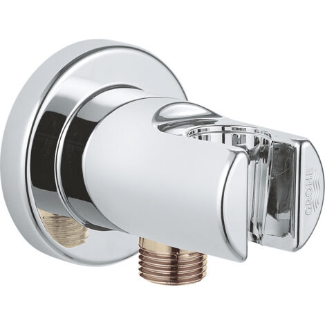 Coude de raccordement mural pour douche 1/2' – Filetage extérieur 1/2' – Clapet anti-retour – GROHE StarLight® chrome – 28679000