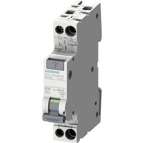 Siemens FI/LS compact 1P+N 6kA Type A 30mA B10, 5SV13166KK10 (1/3)