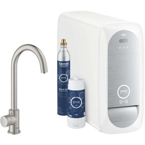 GROHE Kit de démarrage GROHE Blue Home Mono 314981 BT/WIFI bec C supersteel, 31498DC1 (1/5)