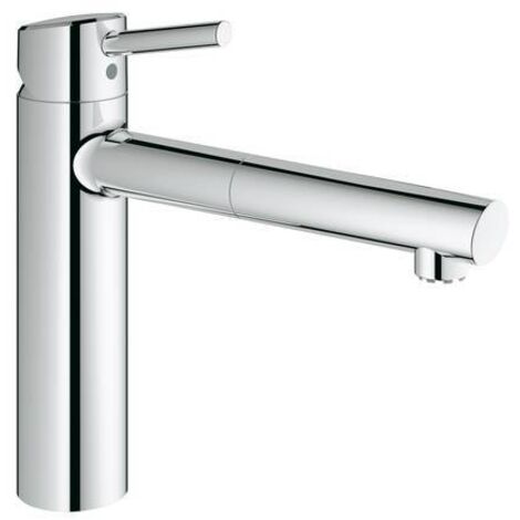 GROHE Mitigeur monocommande d'évier Concetto 312141 basse pression mousseur extractible chrome, 31214001 (1/3)