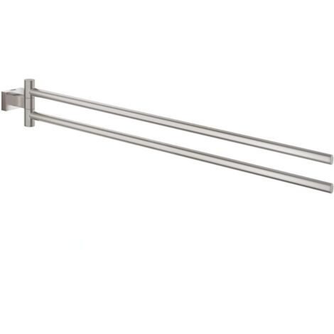 GROHE Porte-serviettes Essentials Cube 406241 2 bras 439mm supersteel, 40624DC1 (1/3)