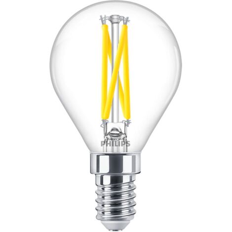PHILIPS MASTER LED E14 SPHÉRIQUE FILAMENT CLAIR 2,5 W 340 LM - 922-927 DIM AWARM MEILLEUR RENDU DES COULEURS - INTENSITÉ VARIA (1/5)