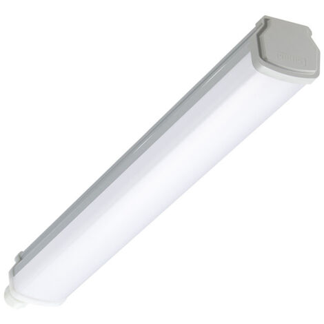 Philips – Réglette de salle de bain LED intégrée 15 W – Indice de protection IP66 – Couleur d'éclairage 4000 K – Longueur 611 mm – Pour pièce humide