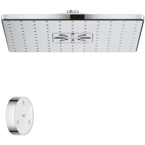 GROHE Douche de tête Rainshower SmartConnect 310 Cube 26643 avec télécommande chrome, 26643000 (1/5)