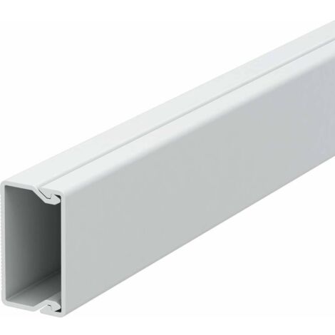 OBO Bettermann Wand- und Deckenkanal mit Bodenlochung, gedeckelt 20x35x2000 Polyvinylchlorid lichtgrau RAL 7035, 2 Meter, 6026354