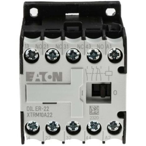 Eaton Contacteur auxiliaire, 24 V 50 Hz, S = Contact normalement ouvert : 2 NO, Ö = Contact normalement fermé : 2 NC, Bornes à vis, Actionnement par courant alternatif, 010344 (1/3)