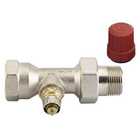 Danfoss Ventilgehäuse RA-N 25 R 1/1, Durchgang, Matt vernickelt, 013G0038