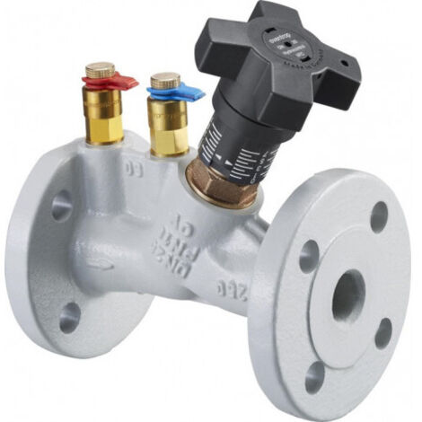 OVENTROP Strangregulierventil HydroControl VFC mit Flanschen nach EN 1092-2 PN 16 DN 40, mit zwei montierten Classic Messventilen, Grauguss (GG 25), 1062649