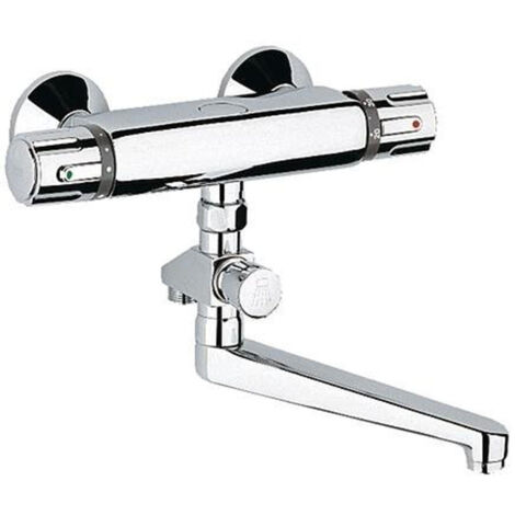 GROHE Gussauslauf 13430 3/4\" m.Anschlagbegrenzer Ausld.185 H:64 chrom, 13430000