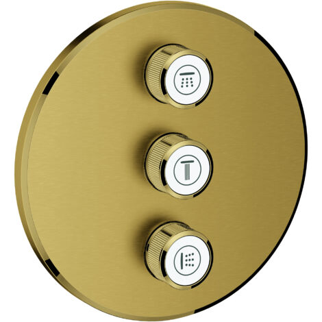 Grohe Grohtherm SmartControl - Mitigeur encastré avec 3 sorties, Cool Sunrise brossé 29122GN0
