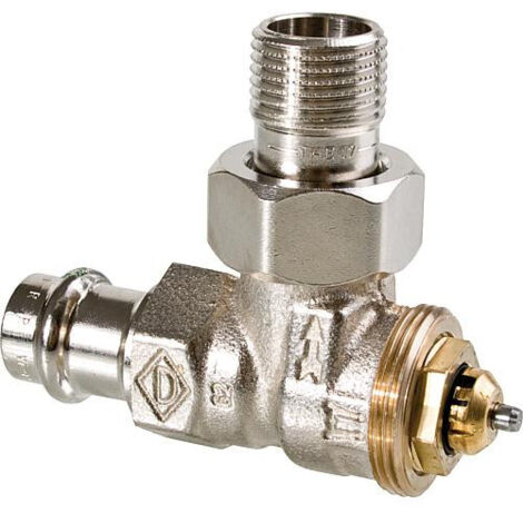 HEIMEIER Corps de vanne thermostatique V-exact II, équerre, ViegaPress 15 mm, 3717-15.000 (1/4)