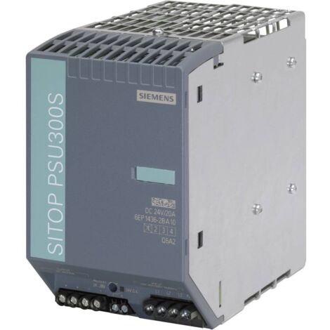 Siemens Alimentation SITOP PSU300S, 3 phases DC 24 V/20 A, 6EP14362BA10 (1/3)