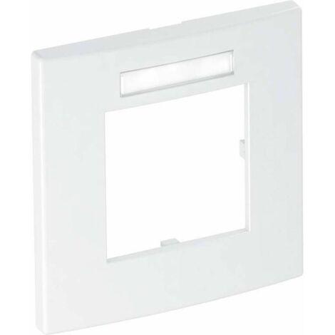 OBO Bettermann Cadre de recouvrement Module 45, 1 fois 84x84mm Polycarbonate blanc pur RAL 9010, 6119338 (1/2)
