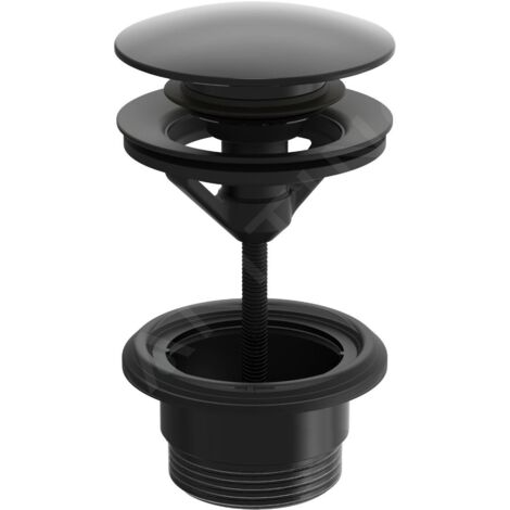 HANSA Garniture de vidage Push-Open HANSA 0764 Noir mat, 0764010033 (1/3)