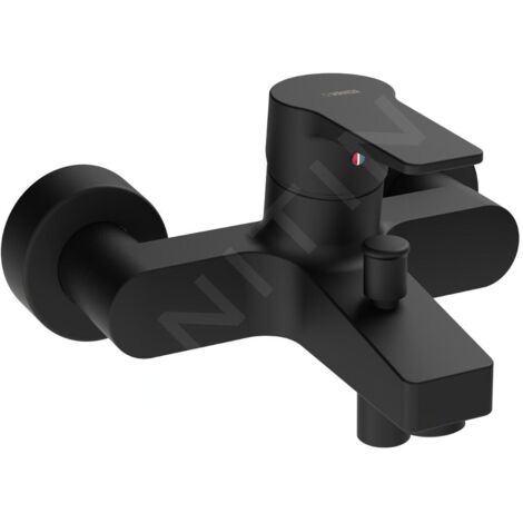 HANSA Mitigeur monocommande Mitigeur bain/douche HANSATWIST 0974 Portée 162 mm DN15 Noir mat, 0974218333 (1/2)