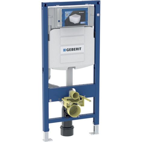 Geberit – Bâti support WC suspendu 112cm – Réservoir de chasse encastré – Raccordement d'eau à l'arrière ou en haut – Fixation insonorisée