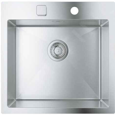 GROHE Évier en acier inoxydable K800 315831 1 bac 518x510mm, 31583SD1 (1/5)