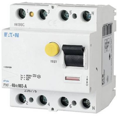 EATON Interrupteur différentiel 4p 40A 500mA Type A, 236779 (1/2)