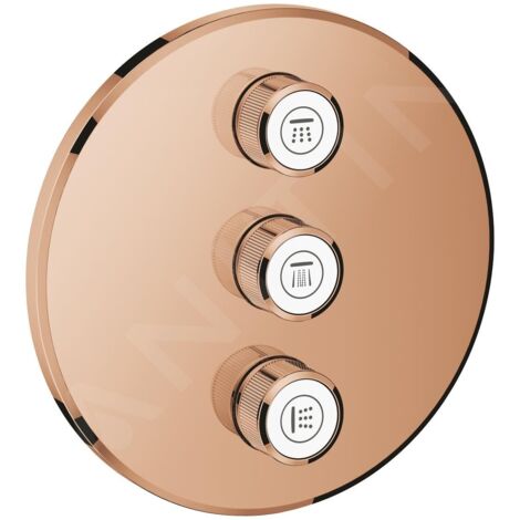 GROHE 3-fach UP-Ventil Grohtherm Smart Control 29122 FMS rund warm sunset, 29122DA0