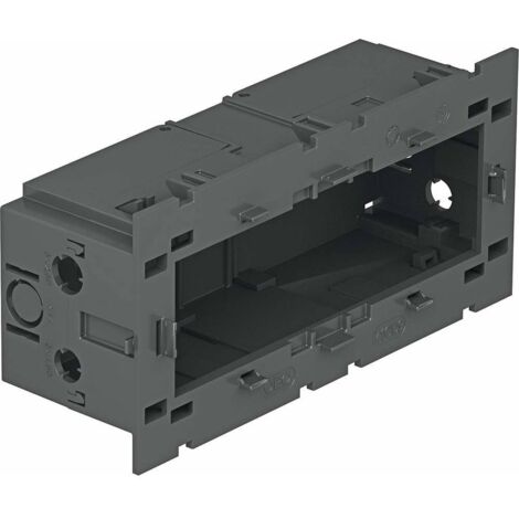 OBO Bettermann Boîte d'encastrement pour appareils 3 compartiments pour module 45 51x76x160 Polyamide gris fer RAL 7011, 6288579 (1/2)