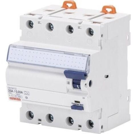 Gewiss INTERRUPTEUR DIFFÉRENTIEL - IDP - 4P 40A TYPE A INSTANTANÉ Idn=0,03A - 4 MOD, GWD4132