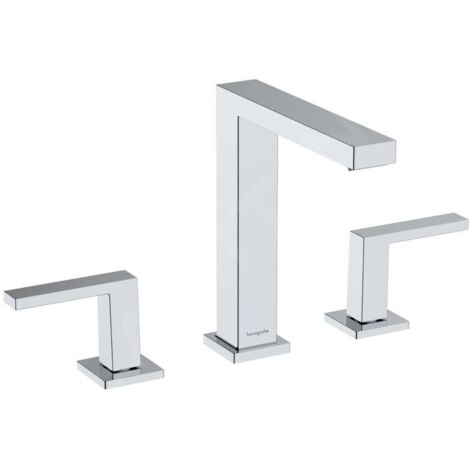 Hansgrohe HG Tecturis E Robinet de lavabo 3 trous 150 EcoSmart+ avec garniture de vidage Push-Open Chrome, 73030000 (1/5)