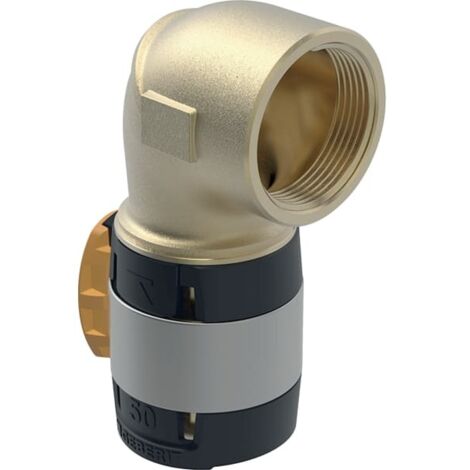 Geberit FlowFit Coude de transition 90° avec filetage femelle, DN 50, 620.536.00.1 (1/4)