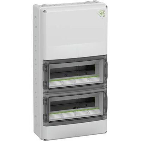 Spelsberg Petit distributeur, gris, indice de protection IP65, ventilé, 28 TE, résistance aux chocs IK08, classe de protection II, tension nominale 400V AC, DLG, sans halogène, 73362811 (1/2)