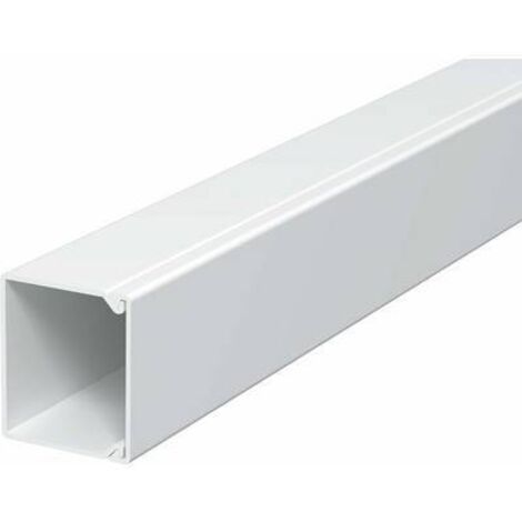 OBO Bettermann Goulotte murale et de plafond avec perforation au sol 30x30x2000 Polychlorure de vinyle blanc pur RAL 9010, 6191096 (1/2)