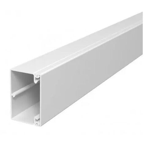 OBO Bettermann Goulotte murale et de plafond avec perforation de fond 40x60x2000 Polychlorure de vinyle blanc pur RAL 9010, 6191134 (1/2)