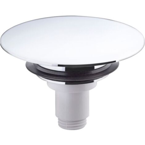 Hansgrohe – Bouchon push-open chromé – Bonde évier 90mm – Système de vidage Push-Open – Compatible avec garniture 50100000 (1/2)