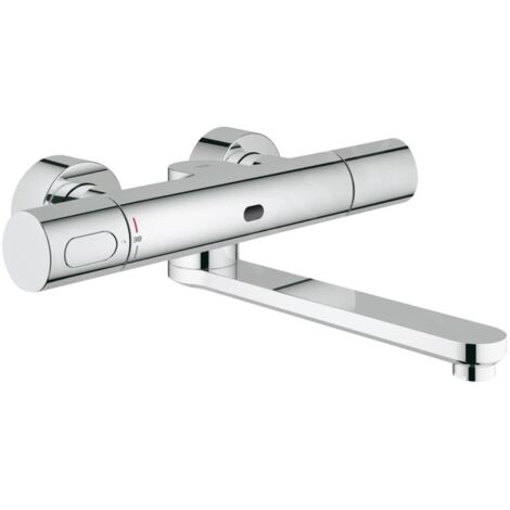 GROHE Robinet électronique infrarouge pour lavabo Eurosmart CE 36332 thermostatique mural saillie 219mm 6V chrome, 36332000 (1/3)