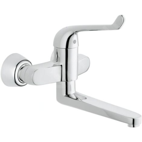 GROHE Mitigeur thermostatique de sécurité lavabo Euroeco Special 32793 mural saillie 256mm chrome, 32793000 (1/4)