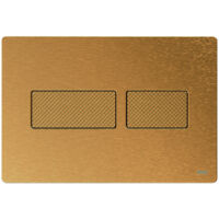TECE TECEsolid Plaque de commande WC, laiton brossé avec structure en losange, 9240436