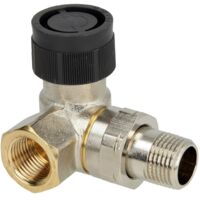OVENTROP Robinet thermostatique A équerre gauche DN 15, Rp 1/2 x R 1/2, PN 10, 1181392