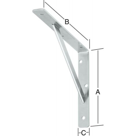 VORMANN Consola de viga L.300mm H.200mm B.30mm S.4mm galvanizada Cap.300kg - 000159300Z (1/2)