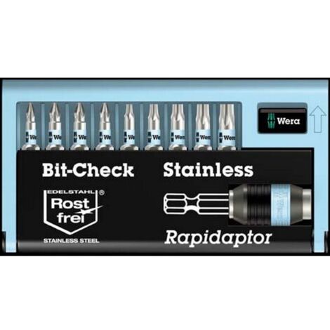 Wera Acero Inoxidable Bit-Check BC 10/9 - 071110 (1/5)