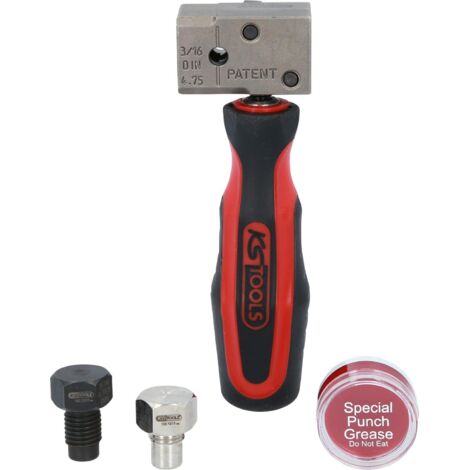 KS TOOLS  Flarefixeco 4,75  mm Universal-Bremsleitungs-Bördelgerät-Satz 4tlg.  - 122.1215 (1/4)