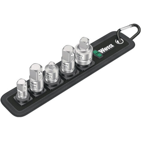 Wera Adaptador 781/5 Set 5 piezas con soporte para operación manual y a máquina - 5042680001 (1/5)