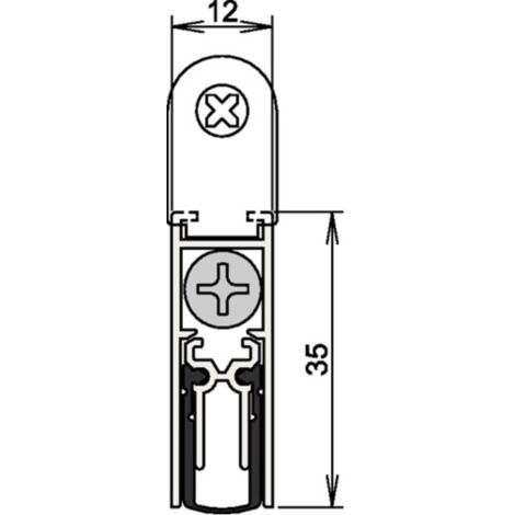 athmer  Junta  de  puerta  Dobledicht  M-12/35  1-392  1-s.L.1083mm  Alu.plateado  HLT  -  1-392-1085 (1/2)