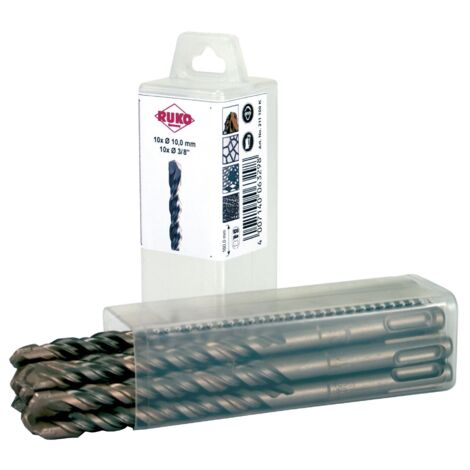 RUKO 211081K - Pack de 10 brocas SDS-plus 8x160 mm (1/2)